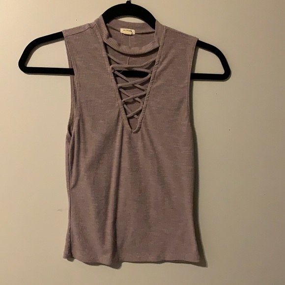 XS garage high neck cross front shirt - Picture 1 of 3